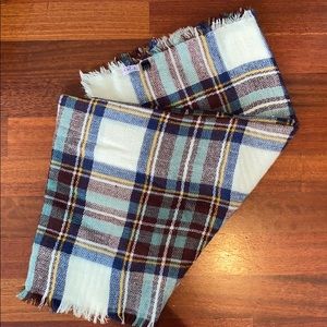 Pink Pineapple Shop Plaid Blanket Scarf